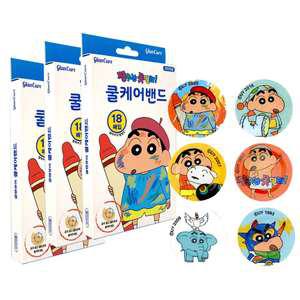 짱구 쿨케어밴드 18매입 3팩