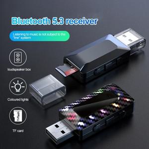 USB 블루투스 3.5 리시버 송신기, 핸즈프리 AUX 잭 TF 동글 스테레오 음악 무선 어댑터, PC 자동차 키트용