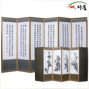 [예다움] 6폭 인조실크반야심경-사군자 병풍 (C0024)