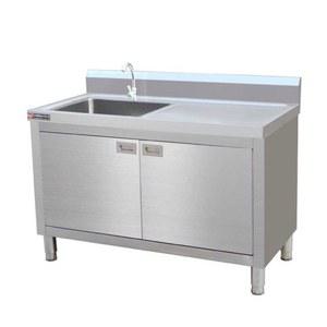 업소용 개수대 스텐 싱크대 업소 다용도 업소용싱크대 100x50x80cmㅣ오른쪽 걸레