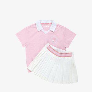 뉴발란스키즈트레이닝세트 PQC NK9YD2803G-25 NBgC 카라 반팔티 스커트 세트