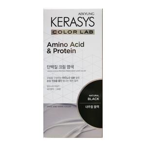 애경 케라시스 컬러랩 단백질 크림 염색 내추럴블랙 1개 염색약 헤어 아미노 프로틴
