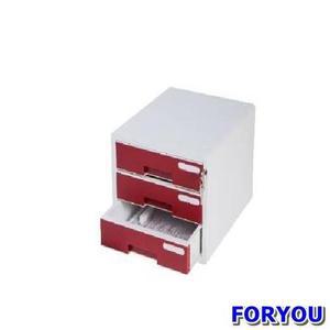 ForU901 시스템 컬러 서류함 3단 와인 서류 문구 파일 정리 책상 오피스 트레이 함