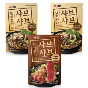 담백한 샤브샤브 육수2봉+가쓰오 샤브샤브 육수1봉 / 간편양념