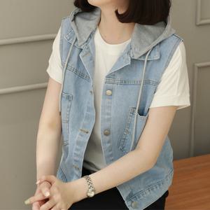 [웬디즈갤러리][웬디즈갤러리]벤초 후드 데님 조끼 BJK001