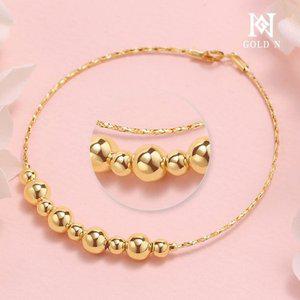 [골드앤] 14K 이태리 커브 볼즈 팔찌