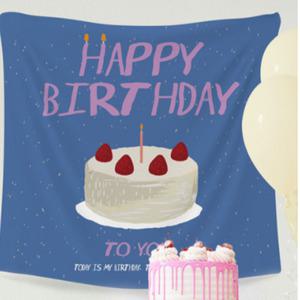 우가차차486 생일 파티 패브릭 포스터