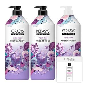 케라시스 퍼퓸 바이올렛 로즈 샴푸 1L, 2개+린스, 1L, 1개 +증정 ( 데미지 클리닉 샴푸 180ml, 1개)