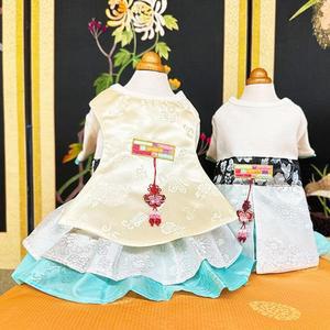 [OFN86032]강아지 개량한복 1P 반려견 명절 저고리 치마