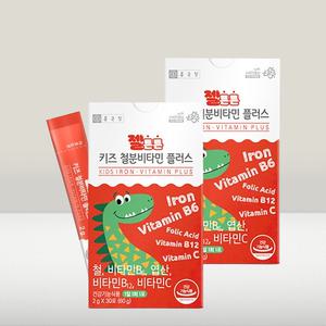 [종근당] 젤튼튼 키즈 철분비타민 플러스(30포 x 2박스2개월분)