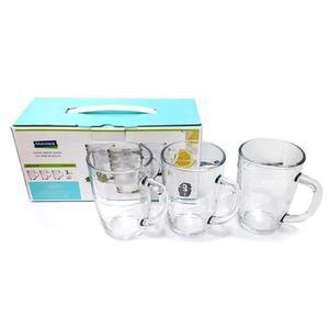 글라스락 강화 머그 3조세트 350ml+3p 컵