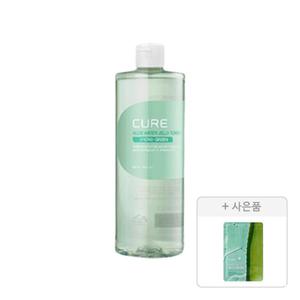 김정문알로에 큐어 워터 젤리 토너 500ml, 1개 + 증정(큐어 알로에 슬라이스 젤리 마스크, 1매)