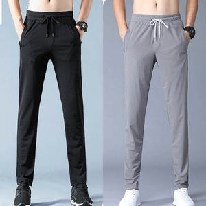 냉감 런닝복 우븐 회색트레이닝바지(XL-5XL) 아이스 쿨 여름 작업 바지