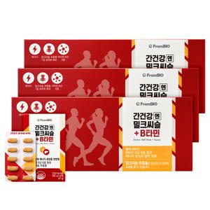 [프롬바이오] 간건강엔 밀크씨슬 B타민 30정x12박스/12개월 비타민B군 8종/활력/간피로개선