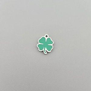 비즈톡 [S9-01-001]써지컬스틸 펜던트 에폭네입클로버 12.8x16.3mm ,1개