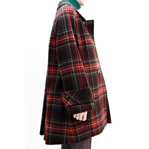 [롯데백화점]비꼴리끄 울체크 더블 하프코트 B234WH1020