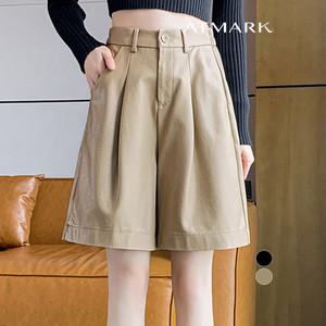 [앳마크] ATMARK 어텀핀턱레더뒷밴딩하프팬츠_AA46PT019G