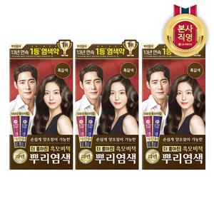 리엔 흑모비책 뿌리새치염색 크림 흑갈색 100g x 3