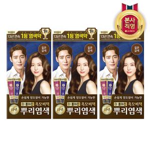 리엔 흑모비책 뿌리새치염색 크림 짙은갈색 100g x 3