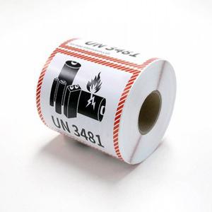 리튬 배터리 화물 스티커 / 화물 운송 주의 라벨 / UN3481-1010 / 100mm x 100mm 라벨지 500장