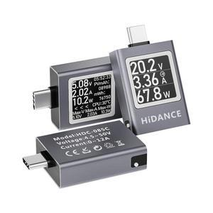 다기능 휴대폰 충전 테스터, 디지털 디스플레이, DC 전압 전류계, 전력 계량기 HDC-085C, 4.5-50V, 0-12A,