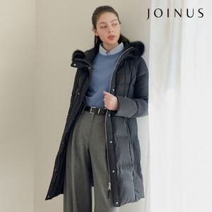 조이너스 여성 블랙 다운 후디드 롱패딩 J234B801A_11