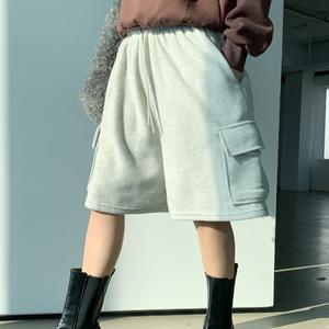 여자 플리스 트랙수트 건빵 그런지 FW 주머니 반바지