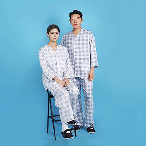 환자복 체크-청색 KSP-013 333 살균기 병원용품