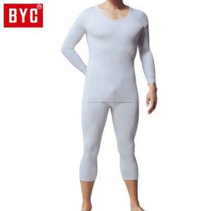 내복 BYC 남성 베스트 7부 상하 DOLT6794-청회색 겨울내복