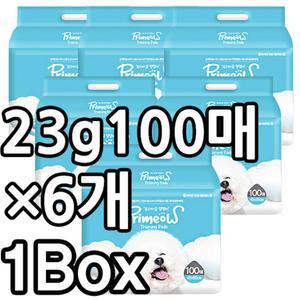 프리미요 트레이닝 애견패드 100매*6개 1박스(23g100매/45*55cm)  TA-187