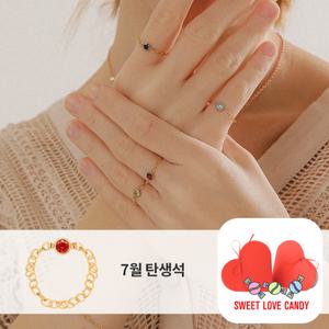 [헤스티아][14K GF달콤달달사탕패키지7월] 너의 모든날이 반짝반짝 빛나길 14K GOLD FILLED 탄생석 7월 반