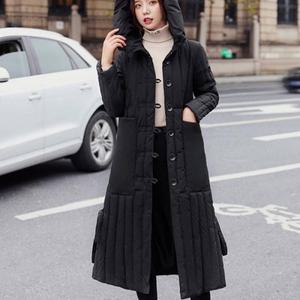 여성 다운점퍼 야상 롱패딩 잠바 세로줄 럭셔리 잠바
