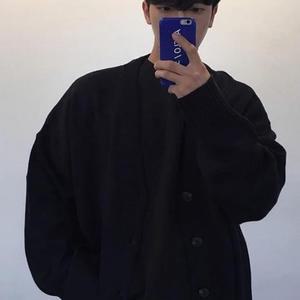 [BZI95939_51]남자 기본 v넥 니트 가디건 오버핏 봄 가을