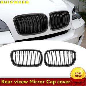BMW X5 E70 2007-2013 X6 E71 E72 2008-2014 용 자동차 그릴 그릴, 전면 키드니 글로시 2 라인 더블 슬랫,