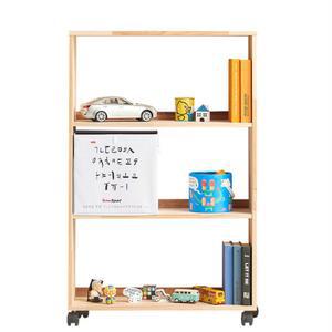 이동식 바퀴현 3단 아이방책장 삼나무원목 책꽂이선반장