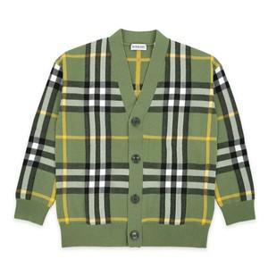 [버버리] 24 S/S 키즈 MAGLIERIA 체크 가디건(카키) 8081815 8 10Y