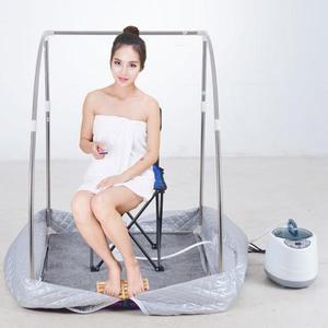 접이식 의자가 있는 휴대용 스팀 사우나, 가정용 스파, US, EU 플러그, 1000W, 2L, 방 목욕, 불면증 완화,