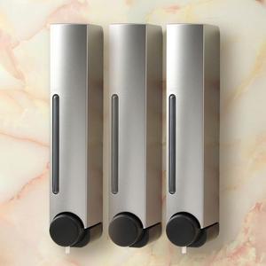 [IXHINYE8_4B]벽걸이 물비누 디스펜서 3p세트(350ml) 실버