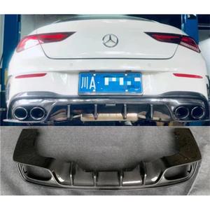 리얼 단조 카본 리어 범퍼 립 디퓨저 스포일러 벤츠 W118 C118 CLA260 CLA4