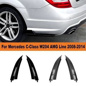 벤츠 C 클래스 W204 AMG 라인 2008 2014 리어 범퍼 립 스플리터 스포일러 충