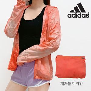 [아디다스] 아디다스 여성 런팩 다이 바람막이 후드 자켓/매장판 - AH9957