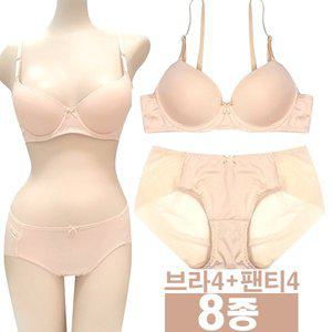 [제이투와이]무지 와이어 브라 세트 중학생 고등학생 대학생 청소년 속옷 8종세트_P326116629