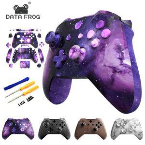 Xbox One S용 데이터 프로그 전체 하우징 쉘 S 무선 컨트롤러용 버튼 키트 포함 하이드로 딥 교체 케이스