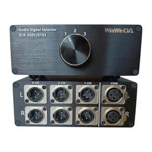 WisWinDa 1-IN-3-OUT XLR 프로 오디오 스위치 균형 잡힌 컨버터 3채널 하이파이 스테레오 수동 셀렉터 박스 무손실 전환 알루미늄 쉘 품질 커넥터(1-IN-3-OUT)