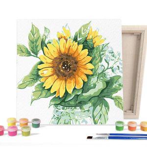 DIY 페인팅 워터아트 해바라기글라스 25X25