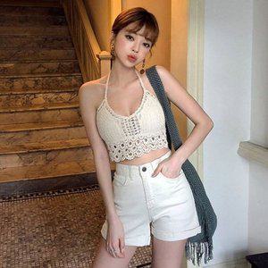 캡내장 베이직 갈란 홀터넥 니트 비키니 (WFGSWRX)