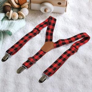 [BZI19I29_51IF]키즈멜빵 졸업식 남자 서스펜더 레드체크