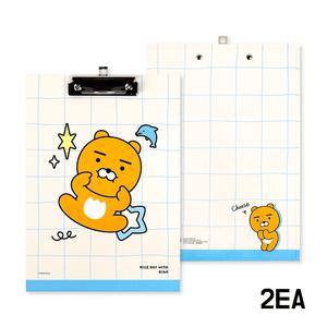 라이언 블루 A4 클립보드 합지보드 서류철 22x31cm 2개