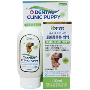 (복숭아향) 쏘아베 덴탈클리닉 퍼피 120ml 먹는치약/관리/강아지/애견/구강/입냄새/펫/청결/치석/구취/제거