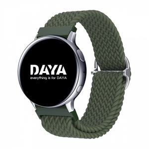 DAYA 갤럭시워치 5 4 3 스트랩 20mm 브레이드 버클 올리브그린 솔로루프 밴드 스트랩